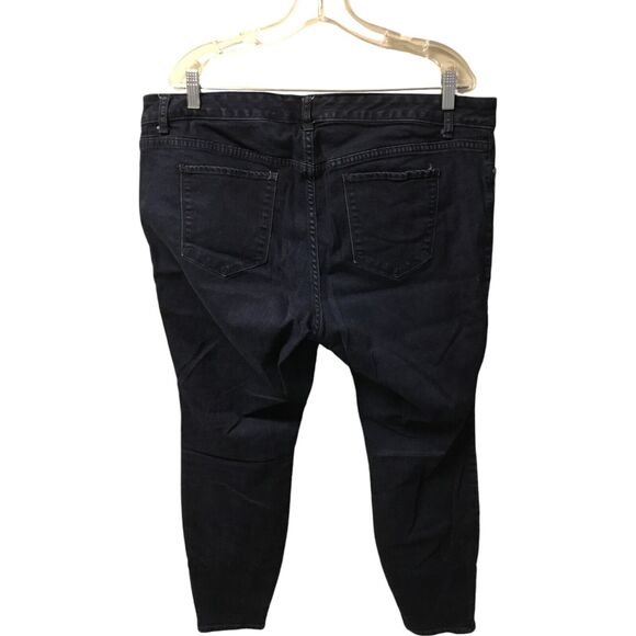 Old Navy The Rockstar Womens 20 Black Jeans Denim Skinny Dark Wash - Picture 6 of 9